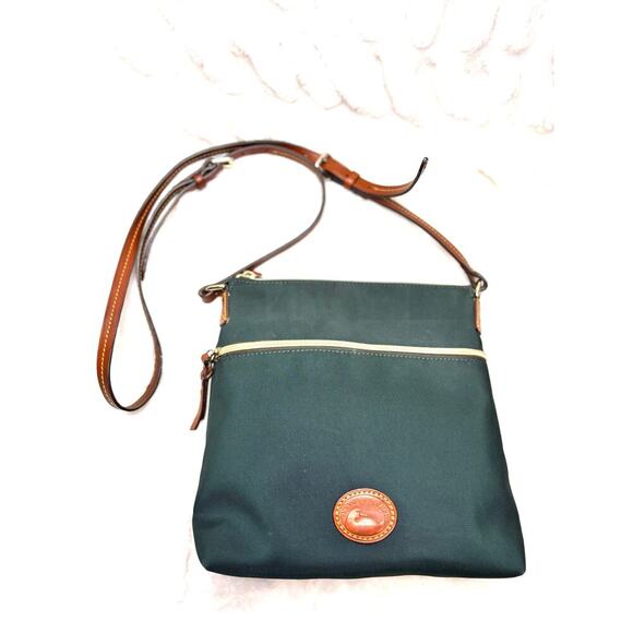 Dooney & Burke Women's Green Nylon Crossbody w/ Leather Accents- Medium Size - Picture 11 of 11